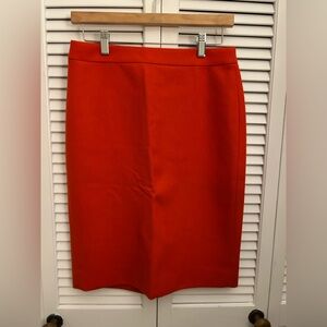 J. Crew Vibrant Orange Midi Skirt